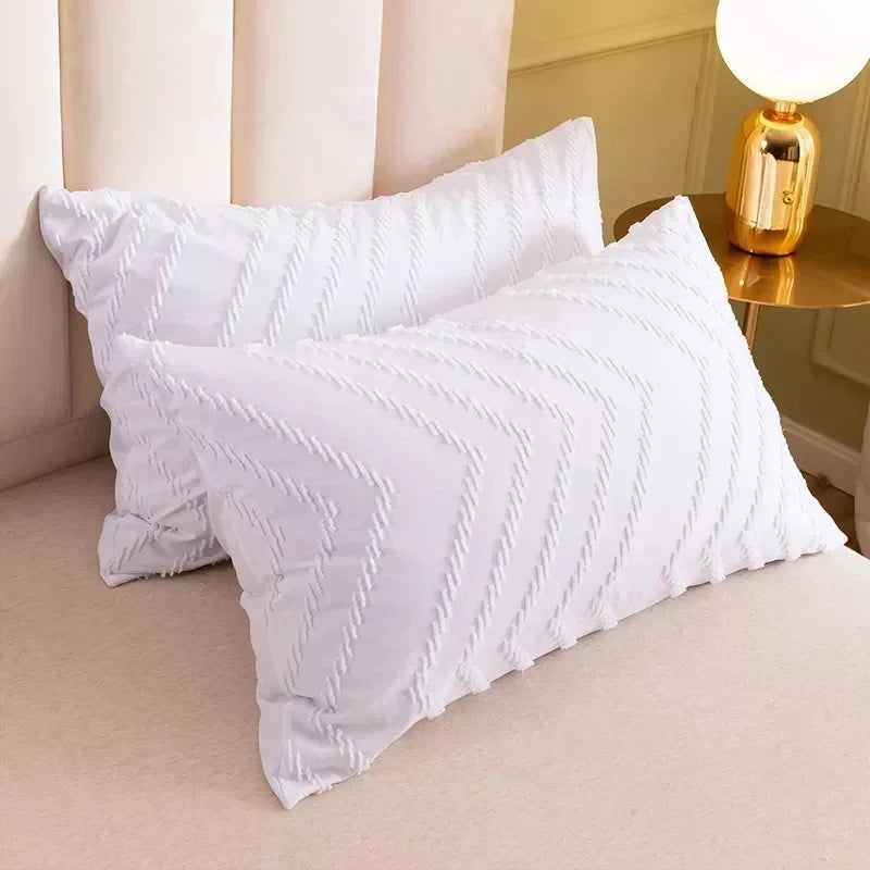 Afralia™ Soft Cut Flowers King Duvet Cover Set, White, 220x240, Simple & Elegant