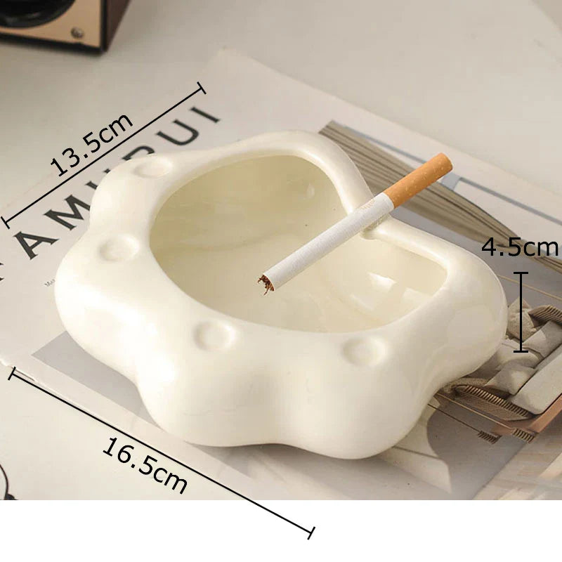 Afralia™ Cat Paw Porcelain Ashtray | Ceramic Smoking Accessories | Unique Gift for Him