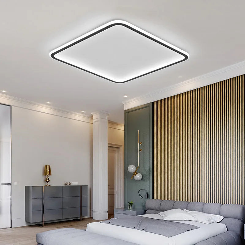 Afralia™ Square LED Ceiling Chandelier for Home Decor & Living Room Lighting