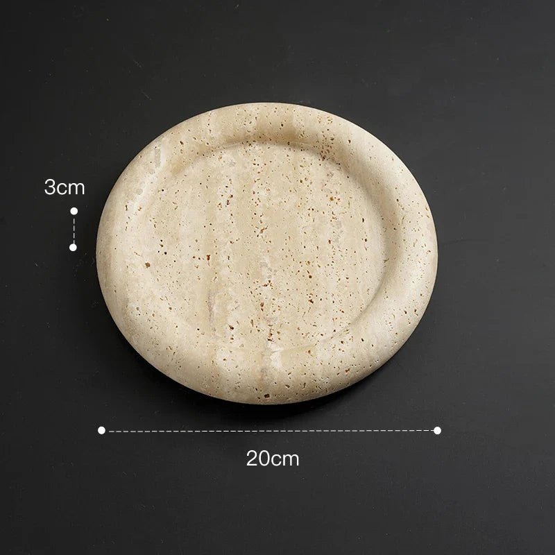 Afralia™ Marble Round Tray: Elegant Serving Dish, Fruit Bowl, Coffee Table Decor