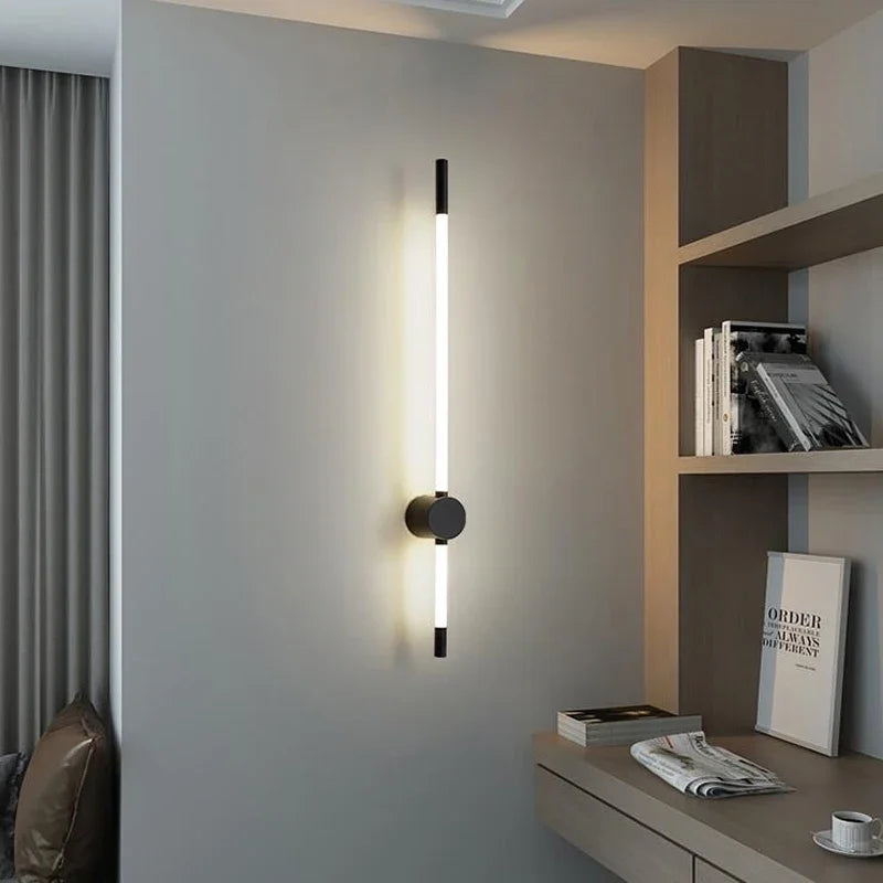 Afralia™ Vertical Slim Wall Sconce Indoor Light Fixture
