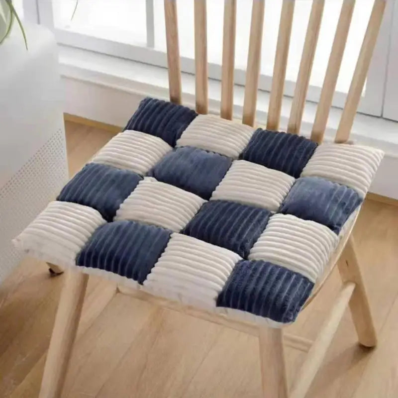 Afralia™ Corduroy Cushion: Plaid Thickened Office Chair, Dining Chair, Sofa Floor Cushion