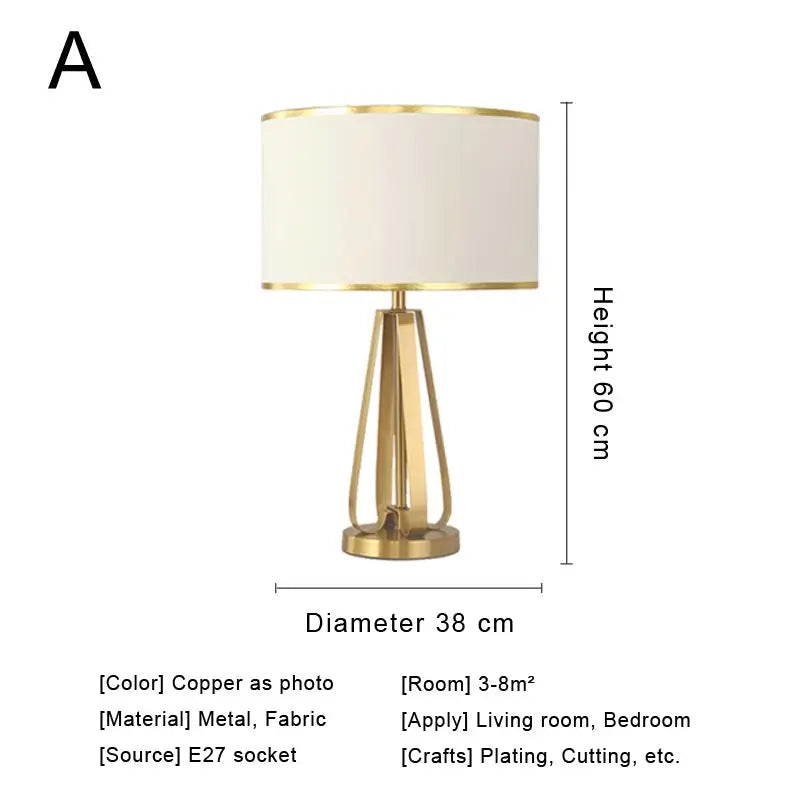 Afralia™ Crystal Bedside Lamp: Modern Nordic Design, Fabric Lampshade for Living Room & Bedroom