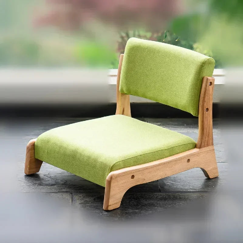 Afralia™ Legless Tatami Chair with Back Support for Reading & Meditation