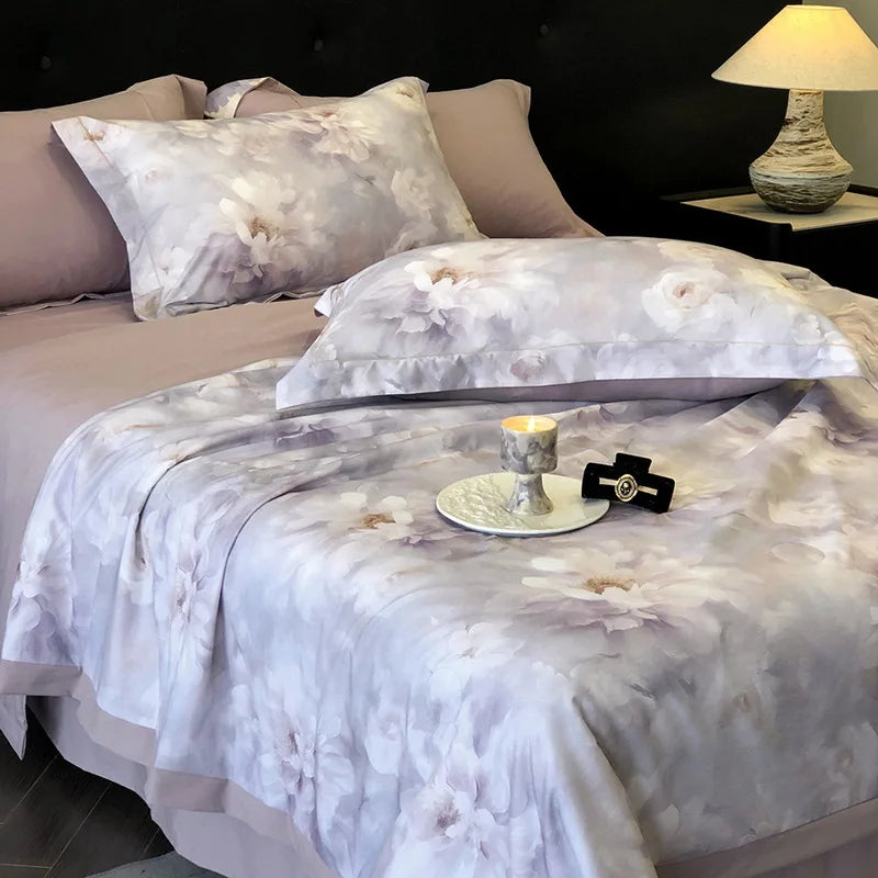 Afralia™ Summer Cool Quilt Set with Sheets Pillowcases - Ice Silk Chiffon Yarn Fabric