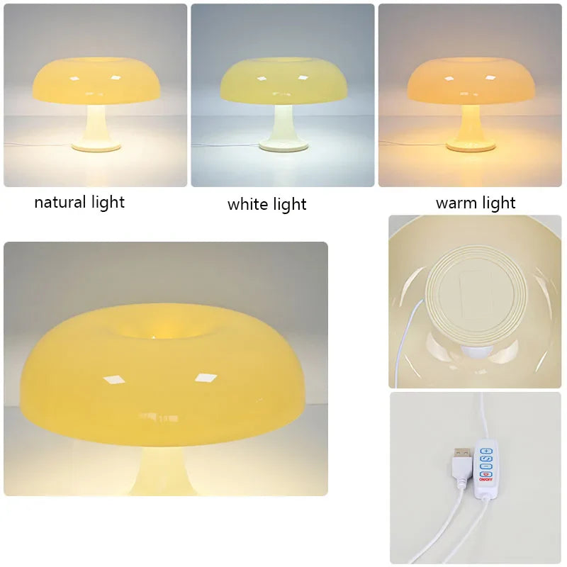 Afralia™ Mushroom Table Lamp for Simplicity & Style in Bedroom, Living Room & Desktop