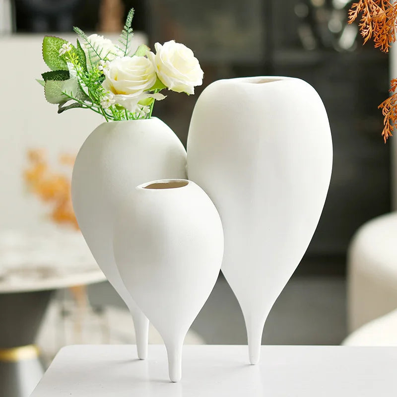 Afralia™ Balloon Geometric Vase Trio for Flower Arrangement Home Decor & Resin Crafts