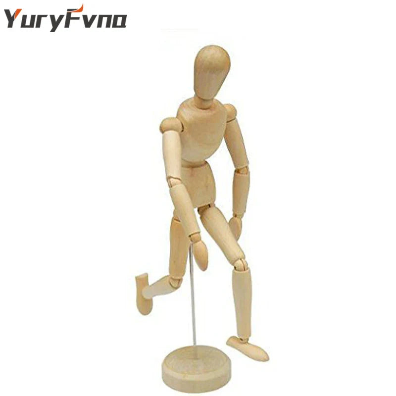Afralia™ Poseable Wooden Manikin Hand Sketch Model with Stand - Artist Essential