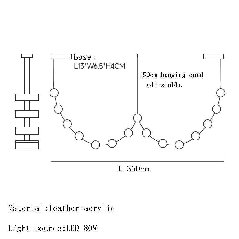 Afralia™ Black Leather Pendant Light for Dining Room Home Decor