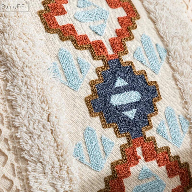 Afralia™ Geometric Embroidered Cushion Cover - 45x45cm/30x50cm - Ethnical Pattern
