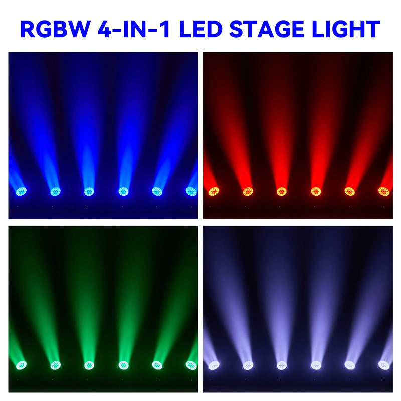 Afralia™ RGBW LED Moving Beam Wash/Zoom Light with Circle Control & DMX512