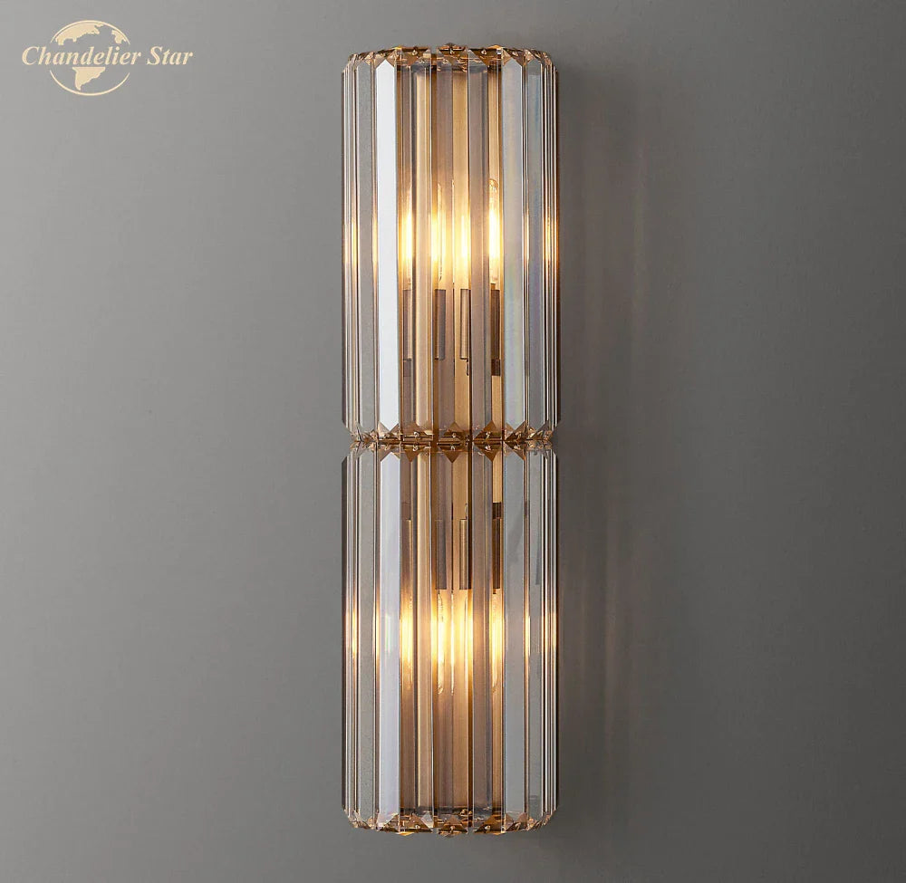 Afralia™ Crystal LED Wall Sconce for Living Room, Bedroom, Bathroom - Modern Indoor Lighting