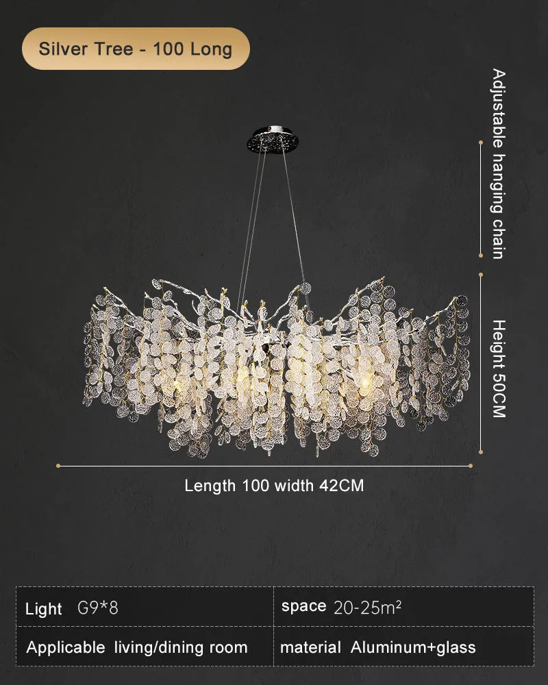 Afralia™ Luxury Crystal Branch Pendant Lamp for Dining Room, Hotel Lobby, and Living Room