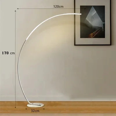 Afralia™ Arc RGB LED Corner Floor Lamp for Dining Living Room Decor