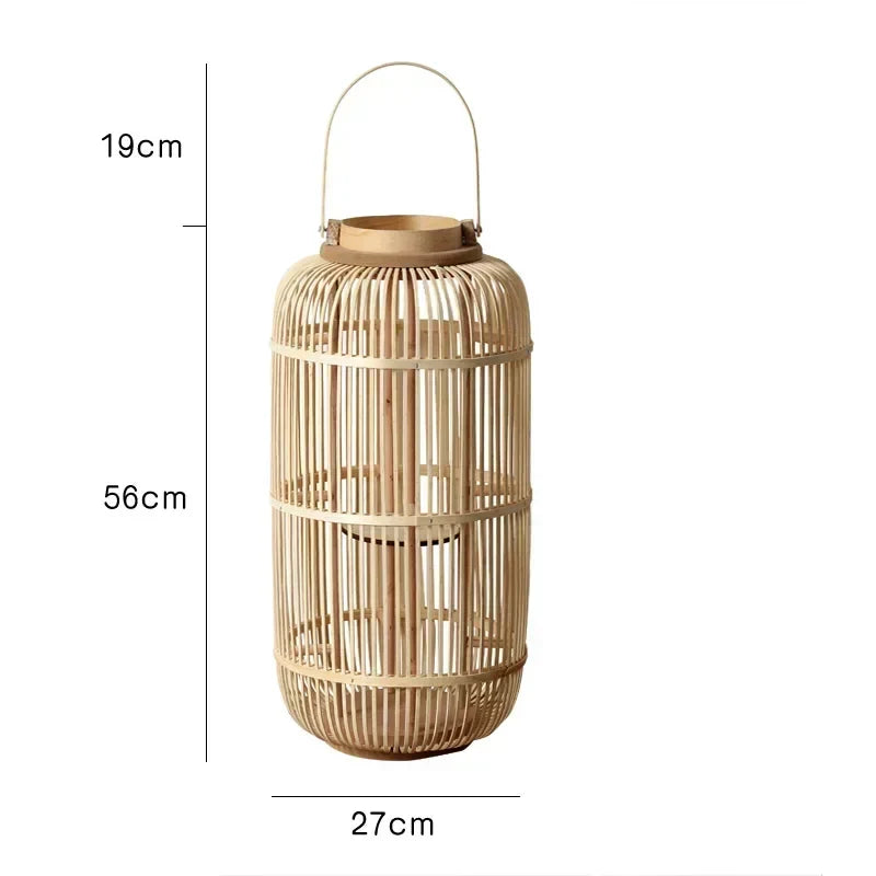 Bamboo Weaving Candlesticks by Afralia™ - Chinese Style Decorative Lanterns for Home and Hotel