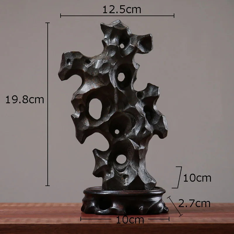 Afralia™ Taihu Stone Rockery Sculpture Desk Ornament Modern Home Decor