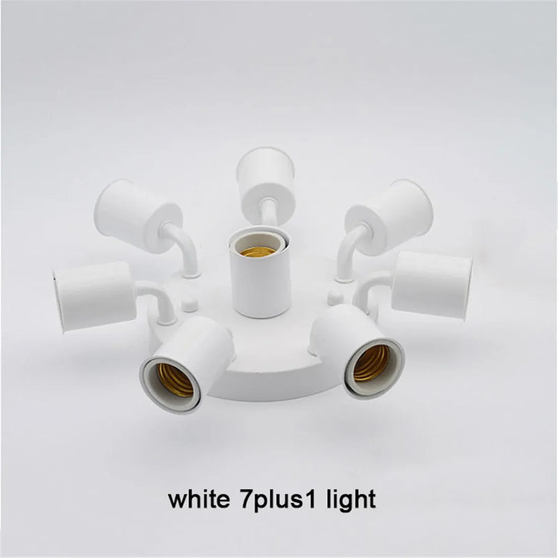 Afralia™ Minimalist Ceramic E27 Ceiling Lights in Gold/Chrome/White/Black, 3-8 Heads Lighting Fixture