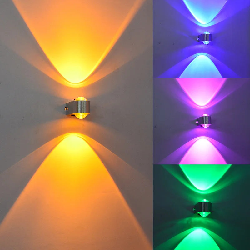 Afralia™ LED Wall Lamp Up/Down Light Aluminum Sconce Bedroom Decor Acrylic Abajur