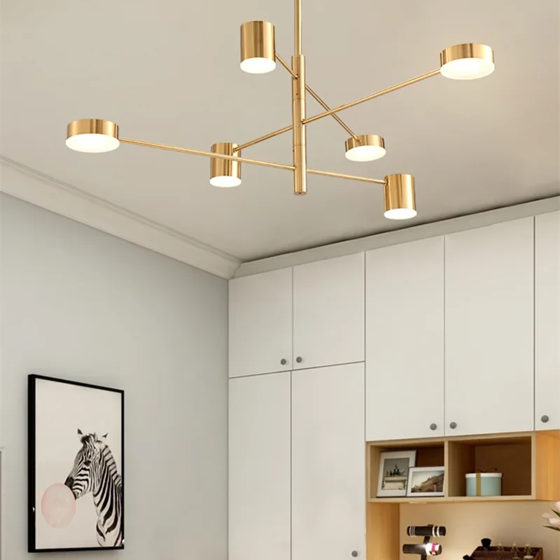 Afralia™ Black Gold White LED Chandelier: Stylish Nordic Loft Lamp for Livingroom & Bedroom