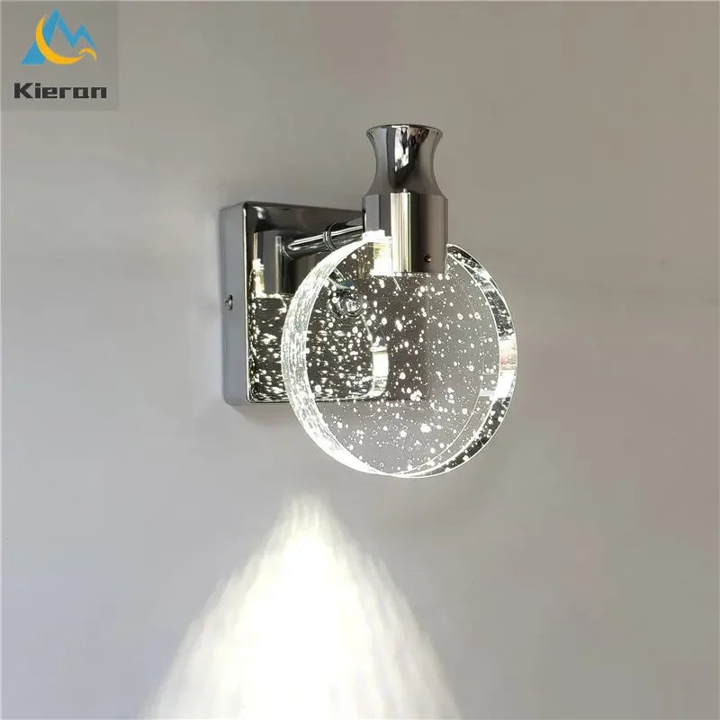 Afralia™ Crystal LED Wall Lamp for Bedroom Living Room Decor