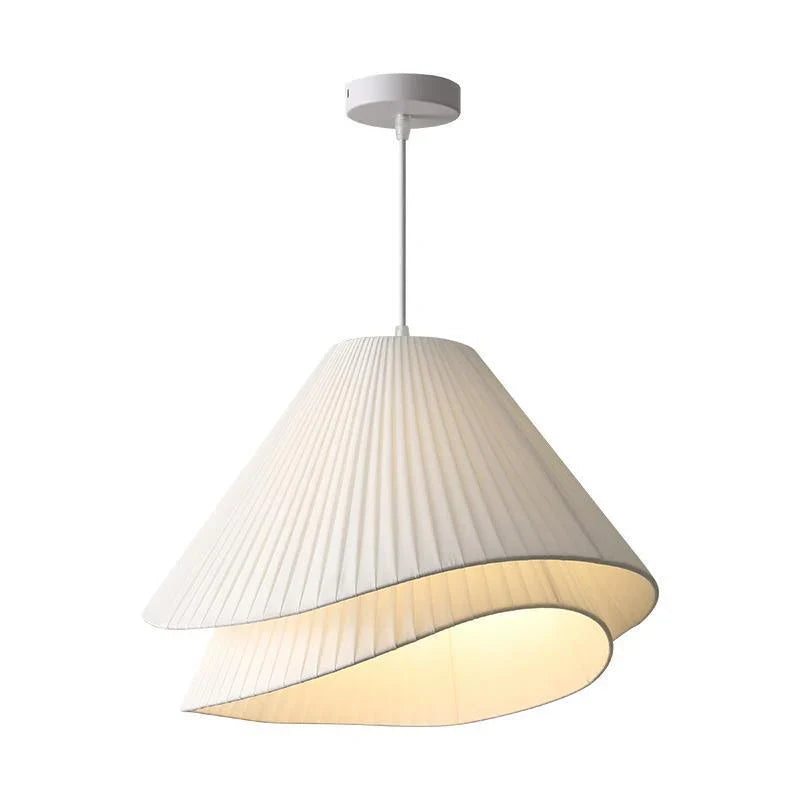 Afralia™ Cream Fabric LED Pendant Chandelier for Nordic Minimalist Home Decor