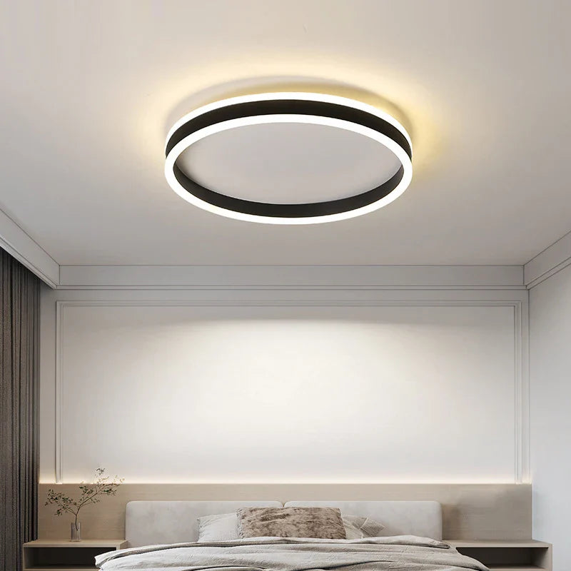 Afralia™ Modern Minimal LED Ceiling Light Acrylic Dimmable Round Lamp Fixtures