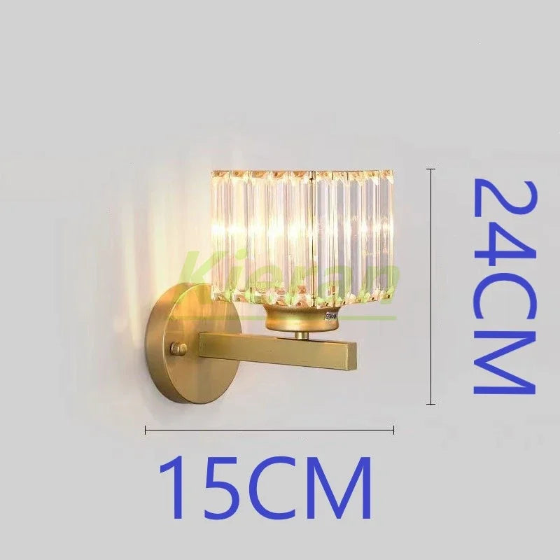 Afralia™ Modern Crystal LED Wall Lamp for Elegant Living Spaces