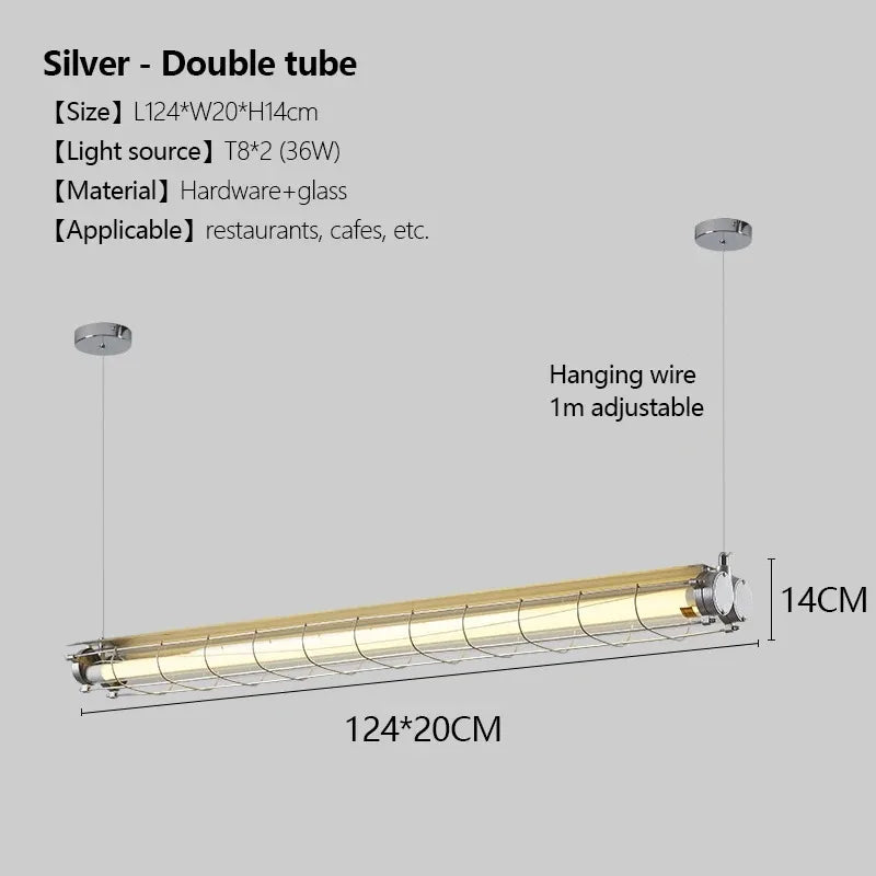 Afralia™ Glass Linear Chandelier for Long Bar & Restaurant Lighting