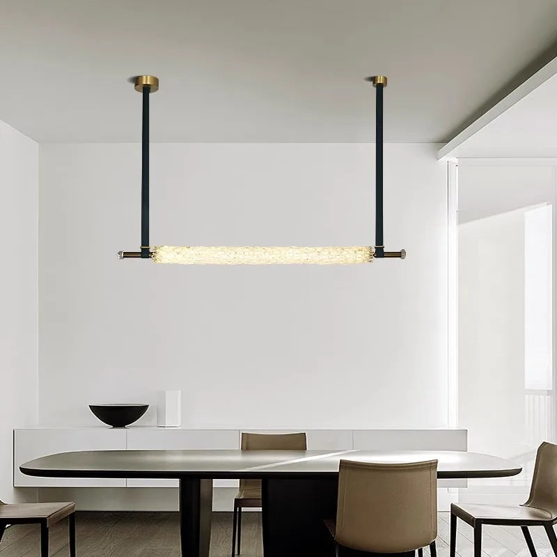 Afralia™ Luxury Crystal Chandelier Pendant Lamp for Dining Table Home Decor