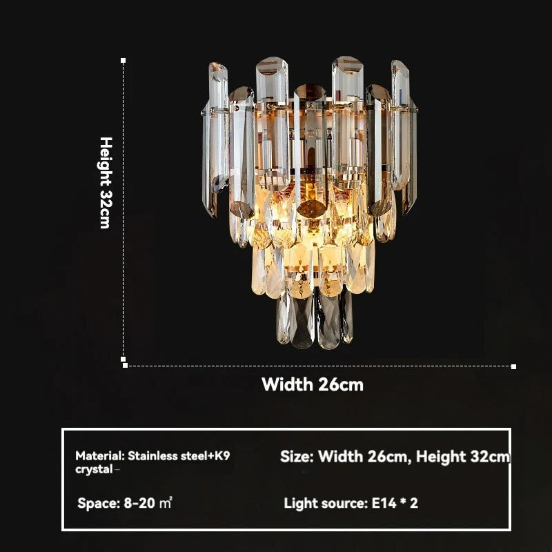 Afralia™ Gold Crystal Chandelier for Living Room Luxury Lighting Fixture