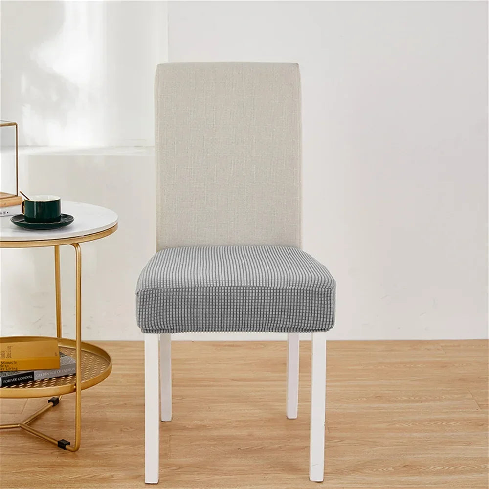 Afralia™ 15-Color Fleece Chair Cover: Elastic Slipcover for Dining Room Seat Protection