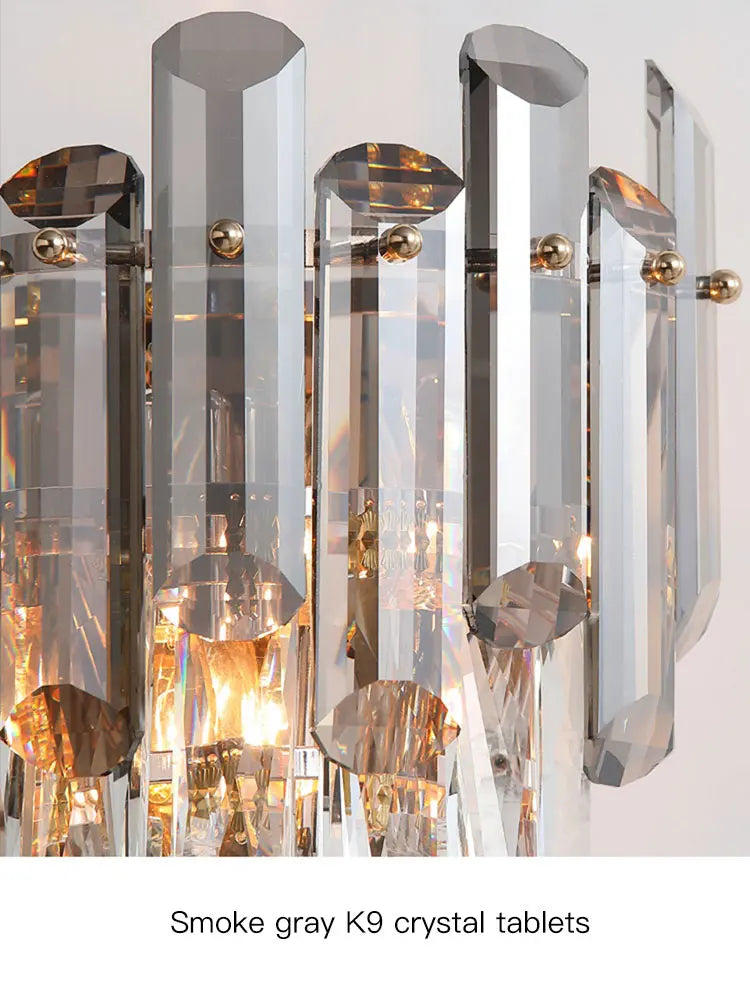 Afralia™ Modern Gold LED Crystal Wall Sconce for Living Room Bedroom Stairs Aisle Lighting