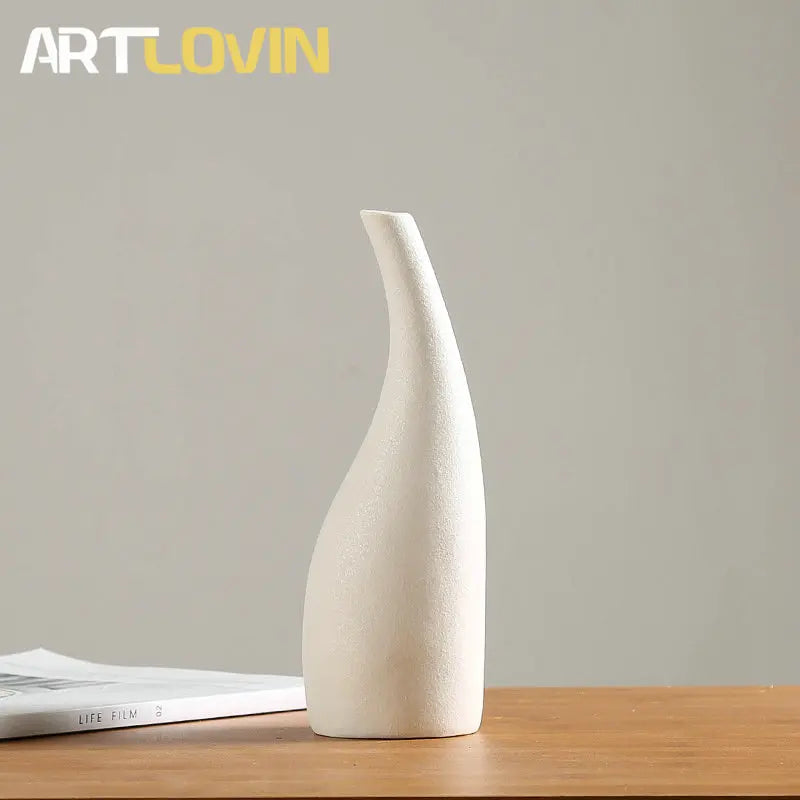 Afralia™ Japanese Style Ceramic Vases for Modern Home Decor and Artificial Flowers