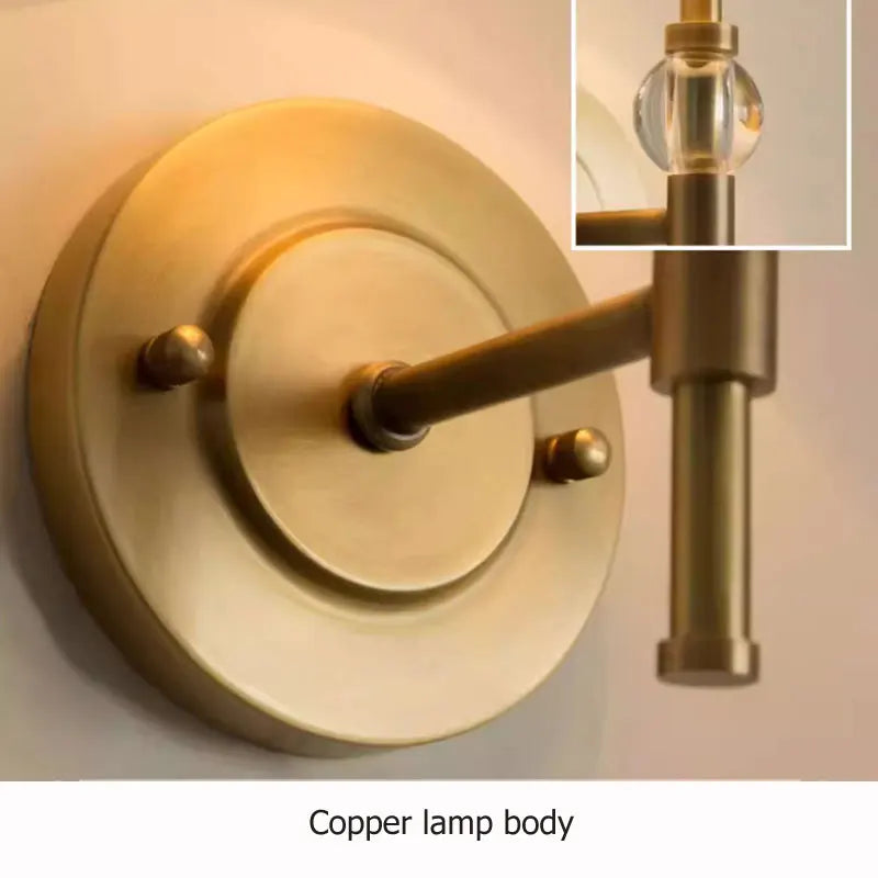 Afralia™ Copper Wall Lamp Light: Luxury European Design for Home, Hotel, Bedroom, Hallway