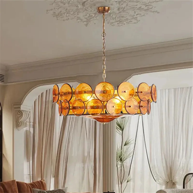 Afralia™ Crystal Pendant Light French Retro Design for Villa Bedroom Living Room