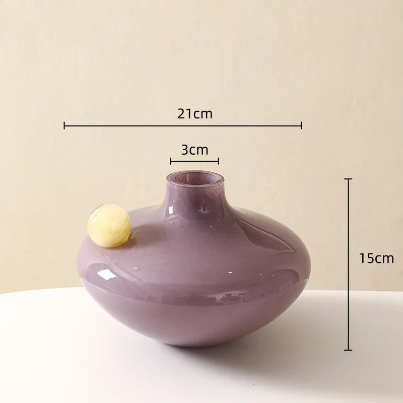 Afralia™ Geometric Glass Sphere Vase for Home Decor and Flower Arrangements