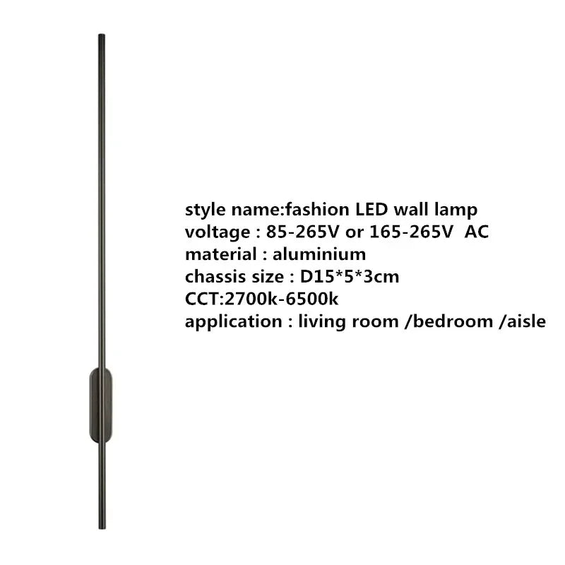 Afralia™ Linear Tube LED Wall Lamp Living Room Bedside Foyer Corridor Sconce Panel
