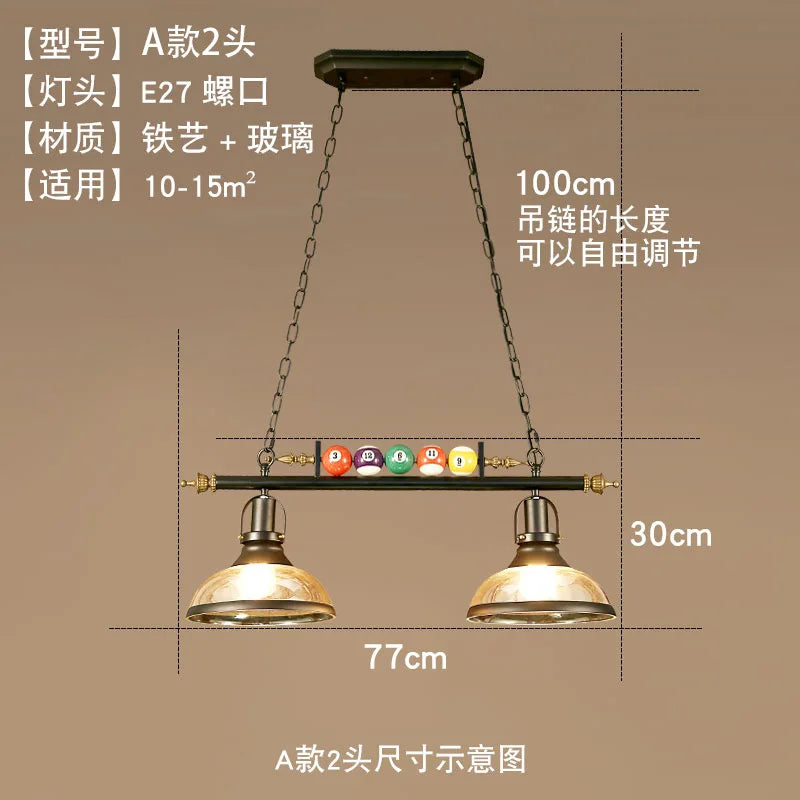 Afralia™ Vintage Billiard Pendant Lights Industrial Hanging Lamp for Cafe Loft Salon