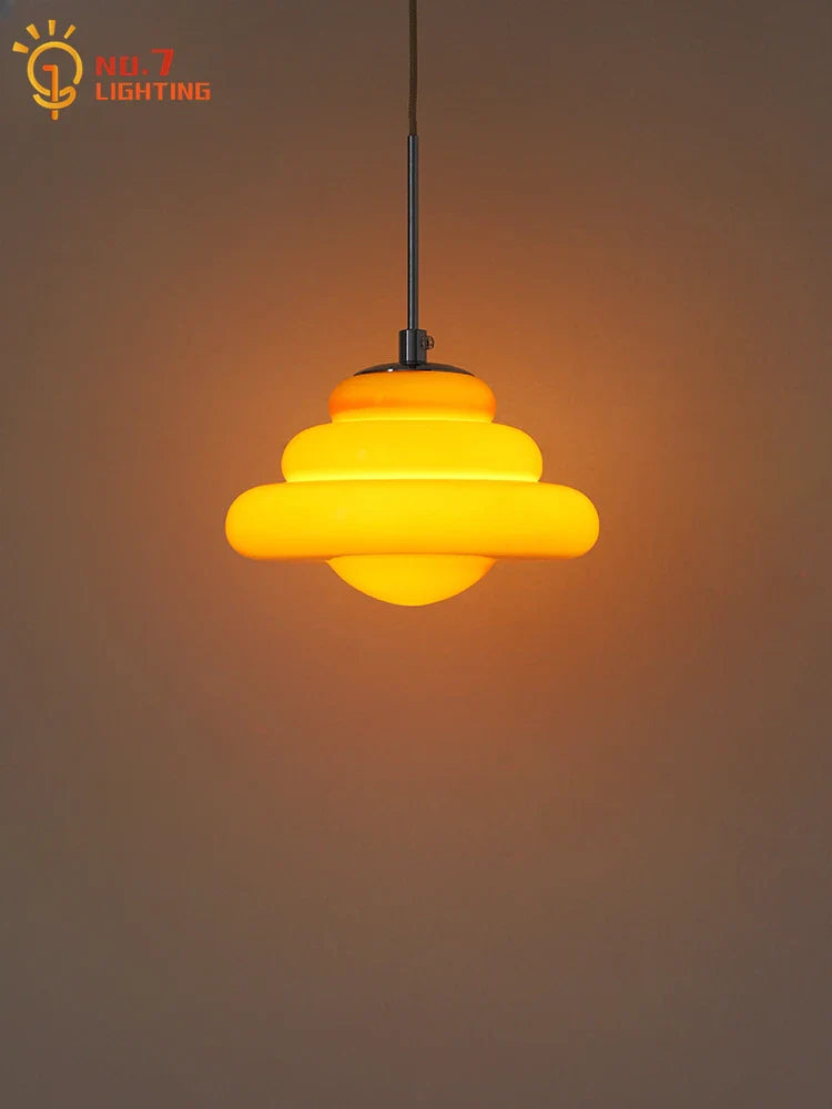 Afralia™ Cream Glass Pendant Lights LED G9 for Girl's Room & Kitchen