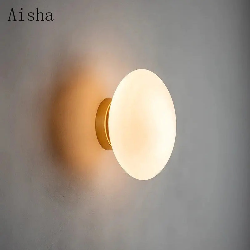 Afralia™ Golden Glass Ball Wall Lamp Sconces for Modern Home Decoration