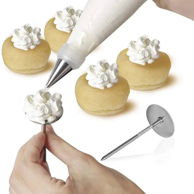 Afralia™ Stainless Steel Piping Nail Set for Cake Decorating