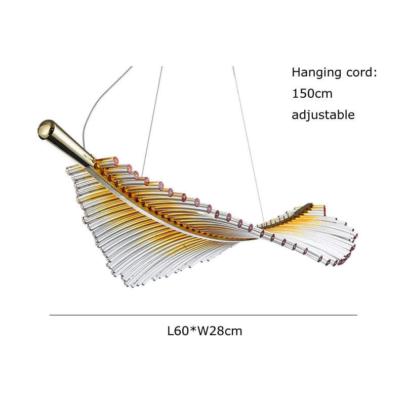 Afralia™ Leaf-Shaped Dining Table Chandelier | Art Decor Room Lustres