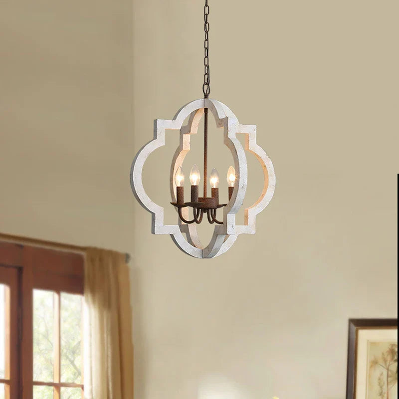 Afralia™ Solid Wood Chandelier: Elegant Pendant Light for Home Improvement