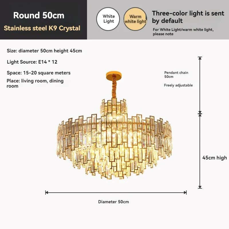 Afralia™ Golden Branch Crystal Chandelier for Bedroom & Living Room