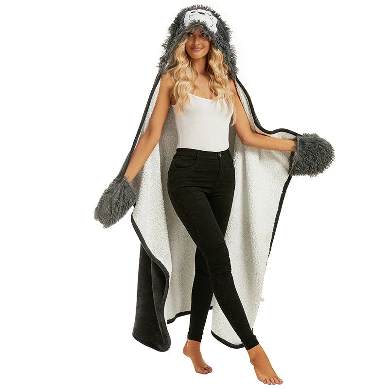Afralia™ Cute Leopard Flannel Lap Blanket - Soft & Warm Autumn Shawl Blanket