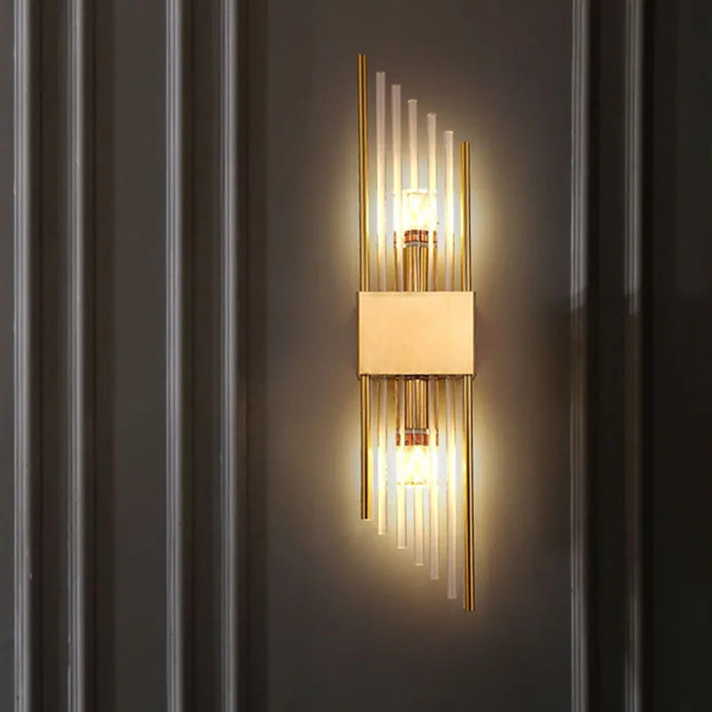 Afralia™ Crystal Wall Lamp: Elegant LED Indoor Lighting for Living Room, Bedroom, Hotel, and TV Background