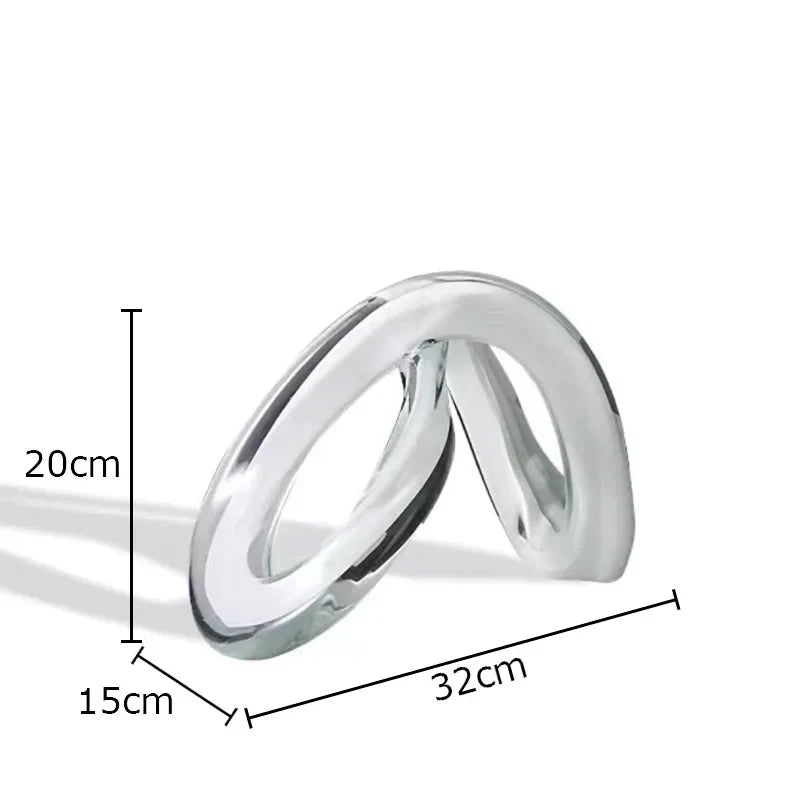 Afralia™ Knot Ornaments Glass Sculpture for Desk Decor - Creative Geometric Artwork