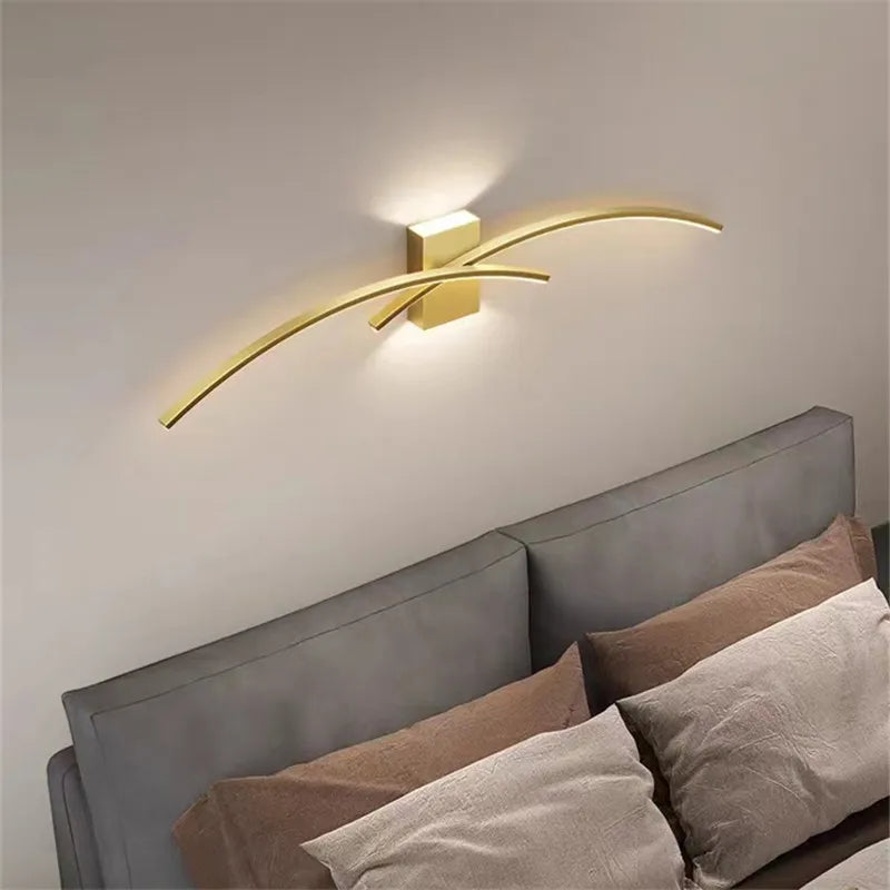 Afralia™ Modern Abstract LED Wall Sconce for Living Room, Staircase, Hallway