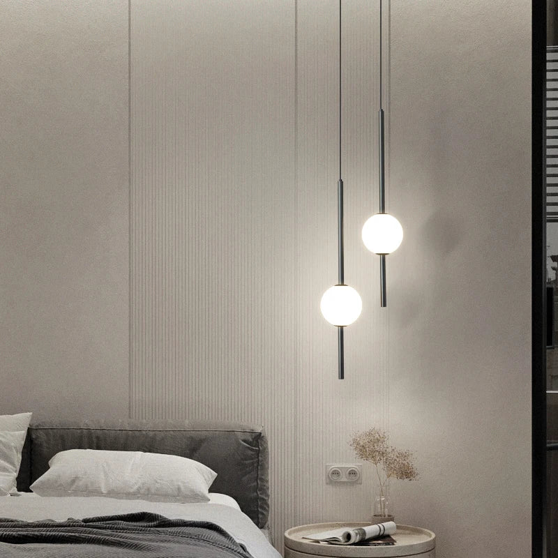 Afralia™ Minimalist Copper LED Chandelier: Height Adjustable Nordic Hanglamp.