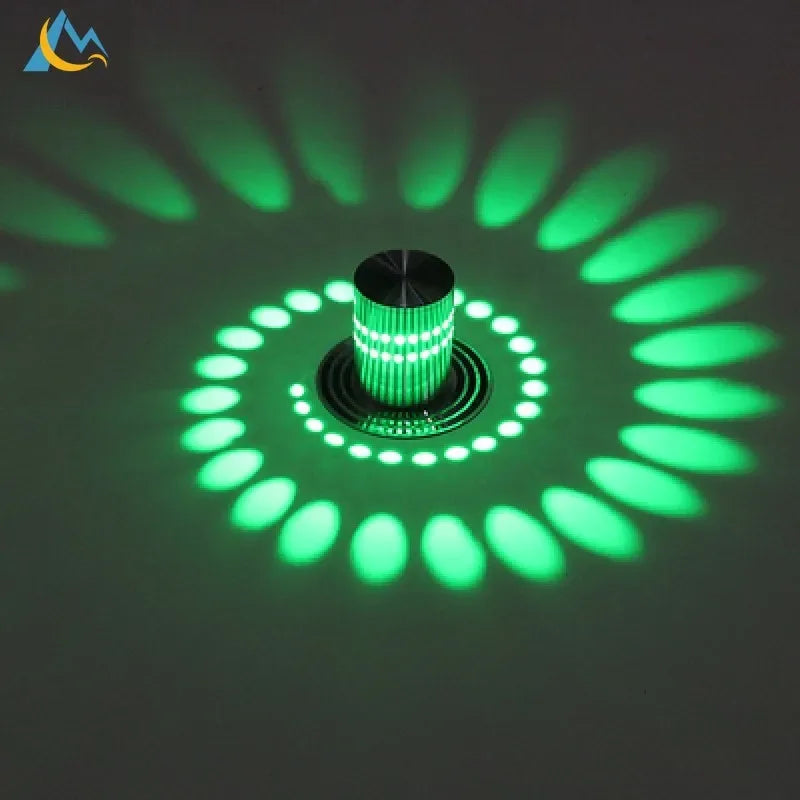 Afralia™ Spiral LED Wall Lamp for Living Room Bedroom KTV Hotel Decor